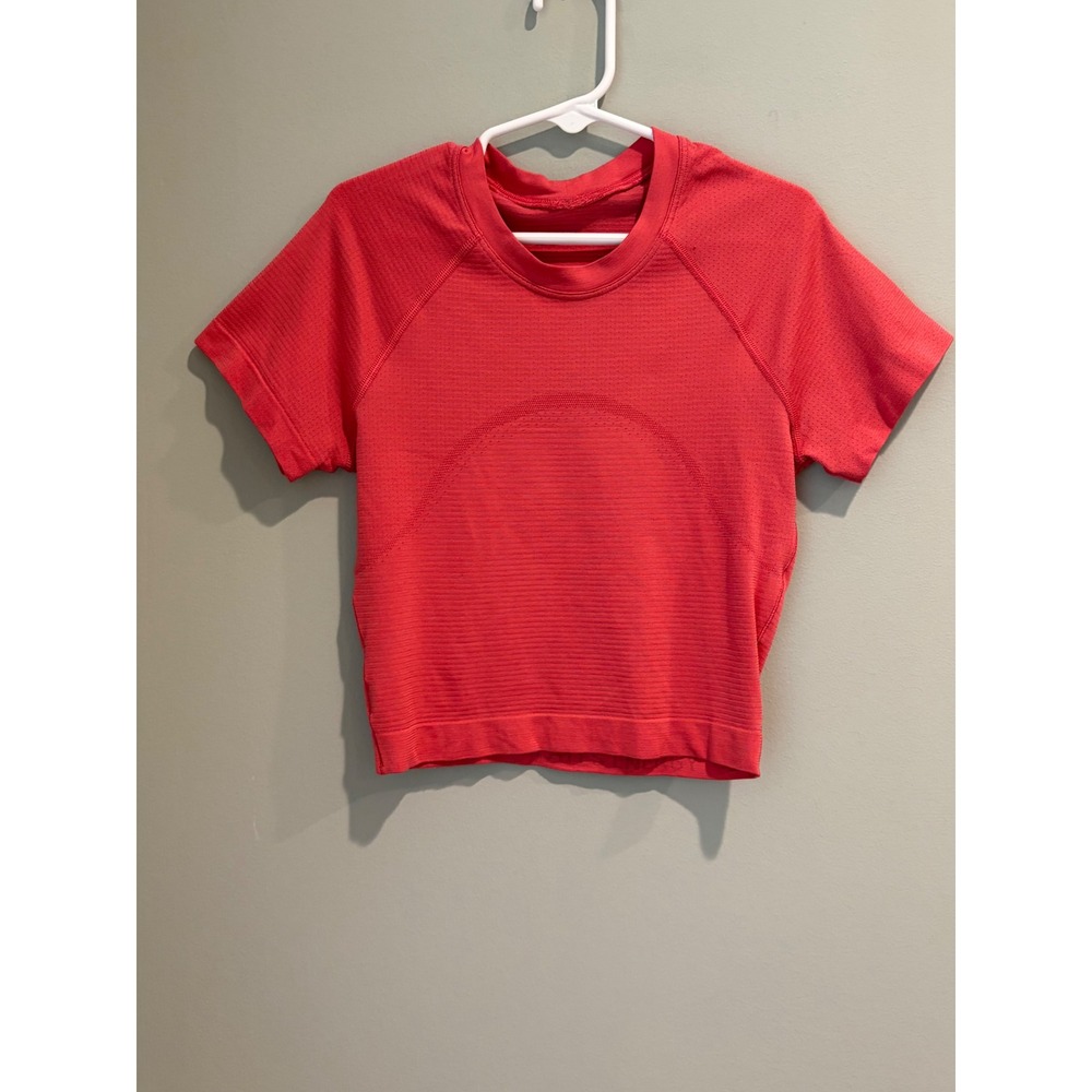 Lululemon Swiftly Tech Short Sleeve 2.0 Race Length Red Kids Girls Size 6